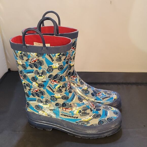 LILY&DAN KIDS DURABLE RUBBER VROOM RAIN BOOTS - Picture 9 of 14